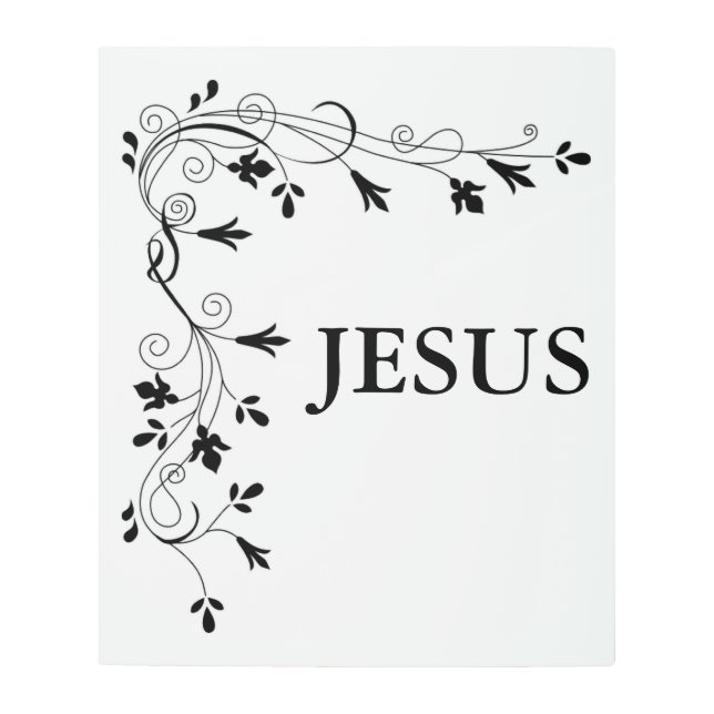 IMPRESIÓN EN METAL FRONTERA DE LA ESQUINA FLORAL DE JESUS (Anverso)