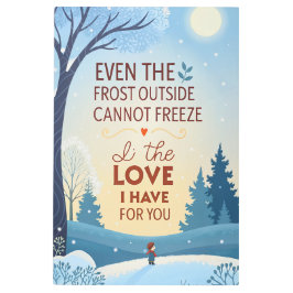 Impresión En Metal Frosty Love Family Quote Print