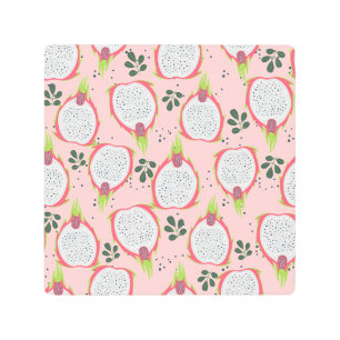 Impresión En Metal Fruta tropical de Pitaya deja sin mar