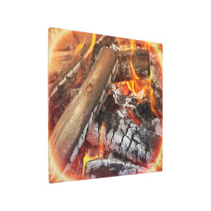 Impresión En Metal Fuego con halo