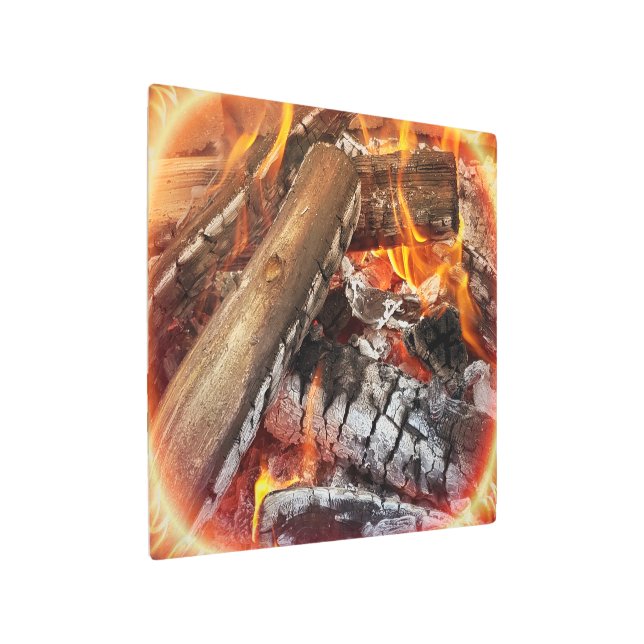 Impresión En Metal Fuego con halo (Angulado)