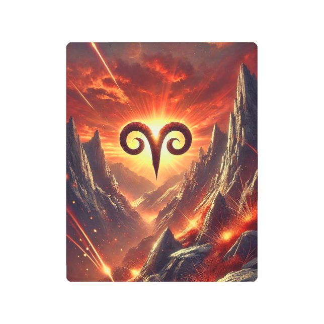 Impresión En Metal "Fuerza devastadora: Aries desatado" (Anverso)