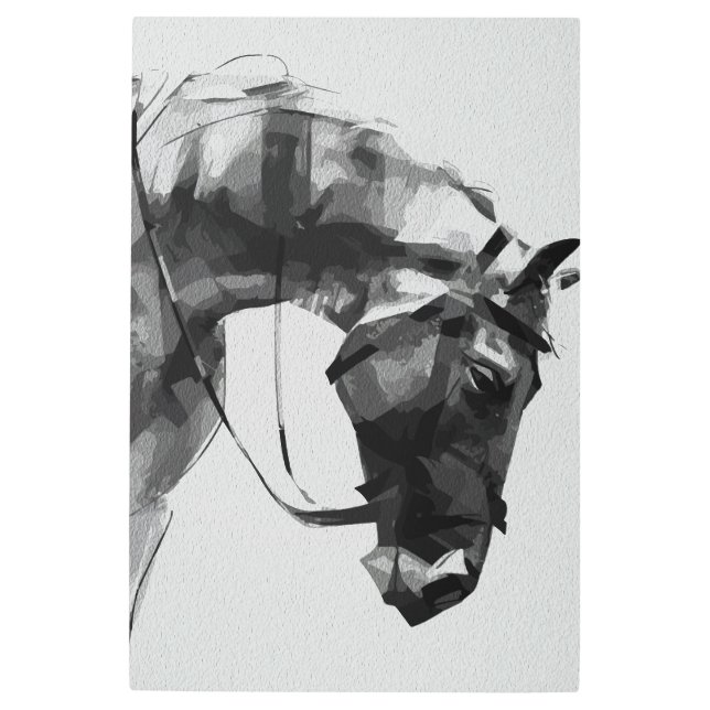 Impresión En Metal Fuerza equina en monocromo (Anverso)