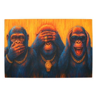 Impresión En Metal Funky Gorillas Trio — See No Evil