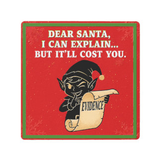 Impresión En Metal funny christmas slogan design