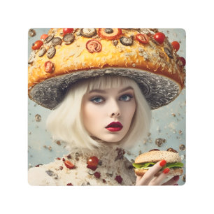Impresión En Metal Funny Food Person