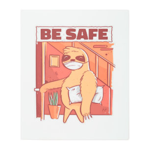 Impresión En Metal Funny Wolf Bow Tie Granjero Feliz