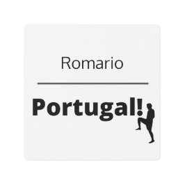 Impresión En Metal Fútbol Portugal, personalizable