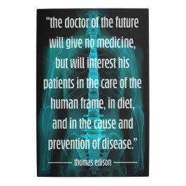Impresión En Metal Futurista Médica de la futura cita de Edison