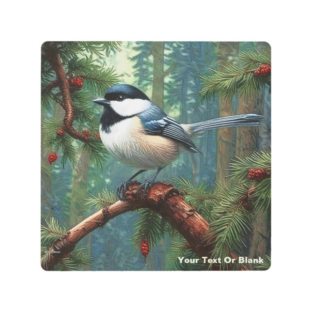 Impresión En Metal Galleta de pollo de punta negra (Anverso)