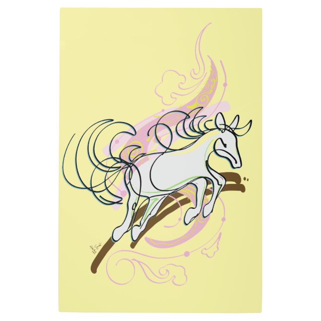 Impresión En Metal Galloping Horse on the Milky Way (Anverso)