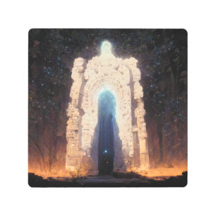 Impresión En Metal Gate To Eternity Fantasy Sci-Fi