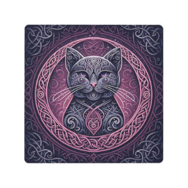 Impresión En Metal Gato Celtic Purples