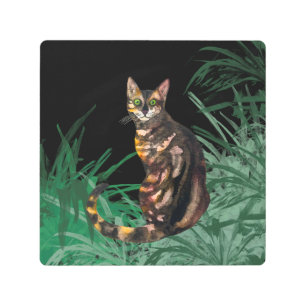 Impresión En Metal Gato de Bengala