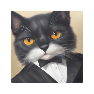 Impresión En Metal Gato inteligente