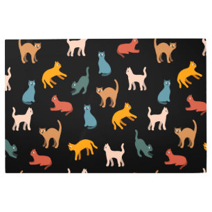 Impresión En Metal Gatos en negro