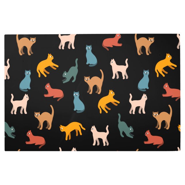 Impresión En Metal Gatos en negro (Anverso)