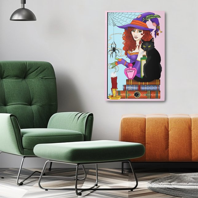 Impresión En Metal Gatos Libros Pociones De Brujas (Subido por el creador)