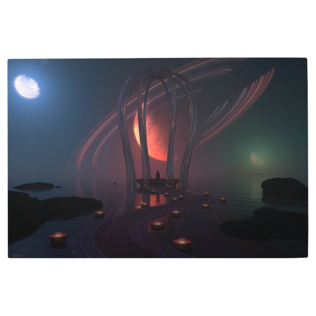 Impresión En Metal Gazebo (otoño nocturno) (Anverso)