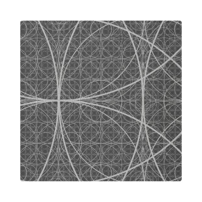 Impresión En Metal Geometría sagrada Círculos Flor de vida (Anverso)