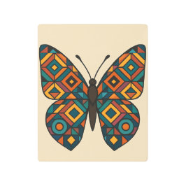 Impresión En Metal Geometric Butterfly Metal Print