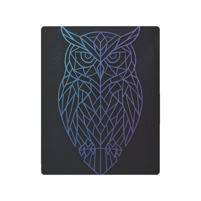 Impresión En Metal Geometric Owl Metal Print (Anverso)