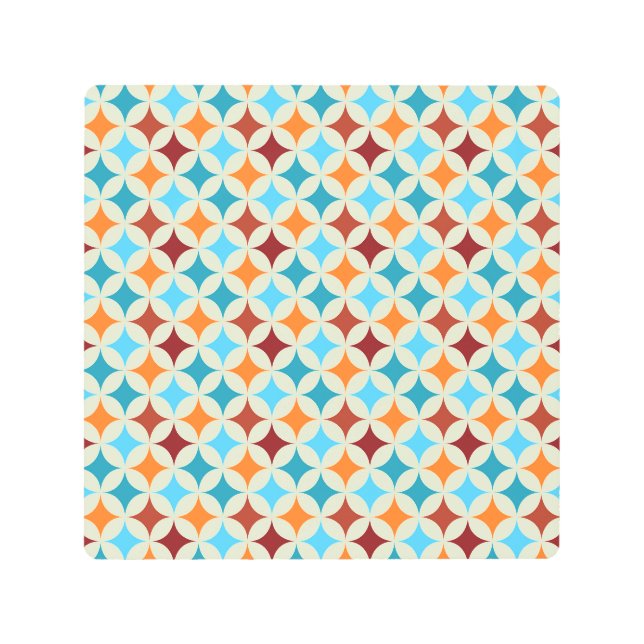 Impresión En Metal Geométrico De Estilismo: Patrón Viejo Sin Marea (Anverso)