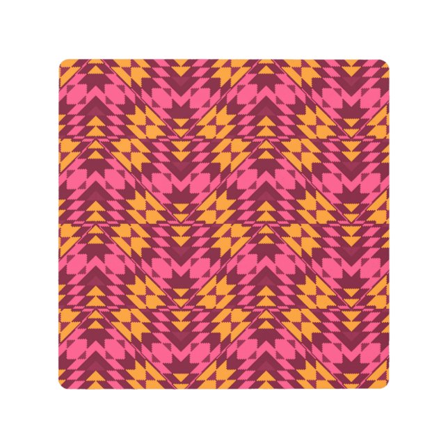 Impresión En Metal Geométrico sin tiempo: patrón sin foco (Anverso)