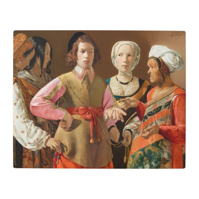 Impresión En Metal Georges de la Tour - The Fortune Teller (Anverso)
