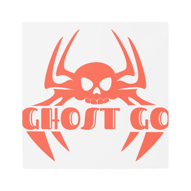 Impresión En Metal Ghost Go Spooky Season (Anverso)