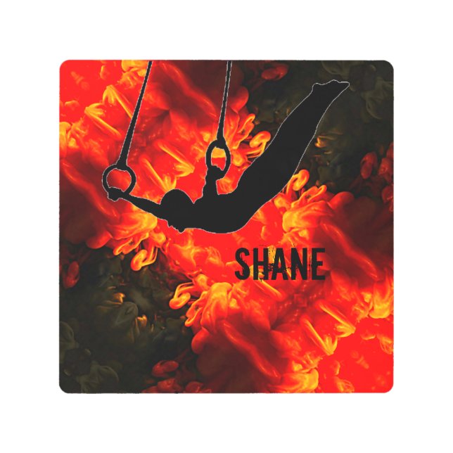 Impresión En Metal Gimnasia masculina - Personalizado de niños destru (Anverso)