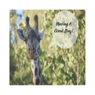 Impresión En Metal Giraffe Shower