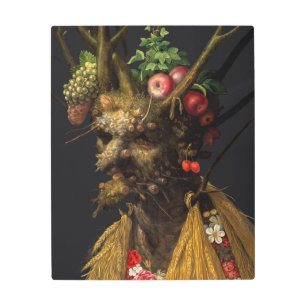 Impresión En Metal Giuseppe Arcimboldo - Cuatro estaciones en una sol