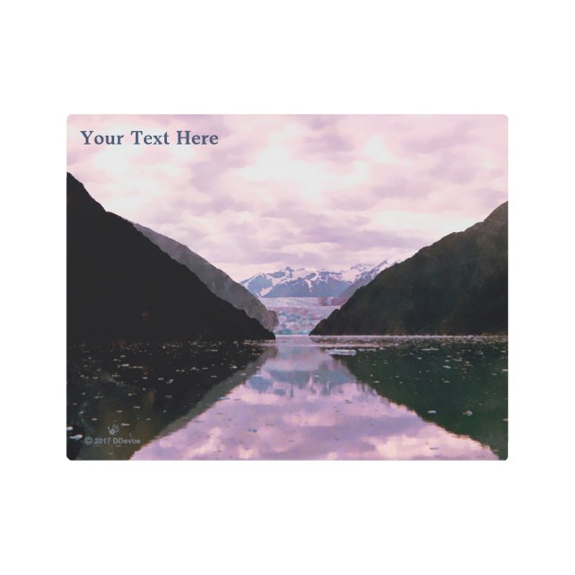 Impresión En Metal Glacier Fjord (Anverso)