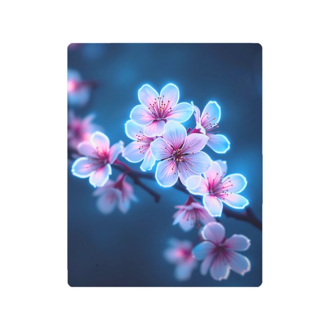 Impresión En Metal Glowing Cherry Blossom Metal Print  (Anverso)