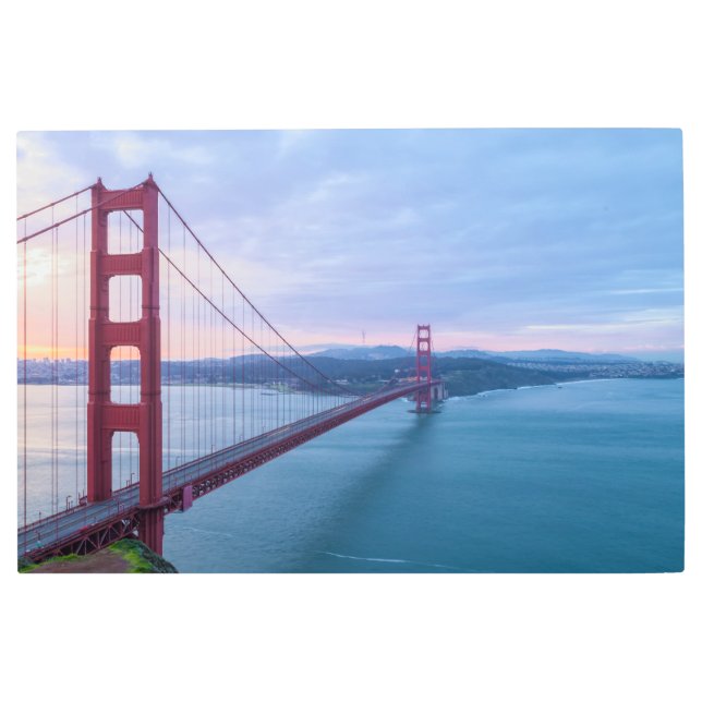 Impresión En Metal Golden Gate Sunrise (Anverso)