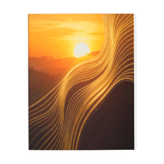 Impresión En Metal Golden Horizon — Abstract Metal Wall Art