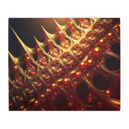 Impresión En Metal Golden Razor Sharp Fractal