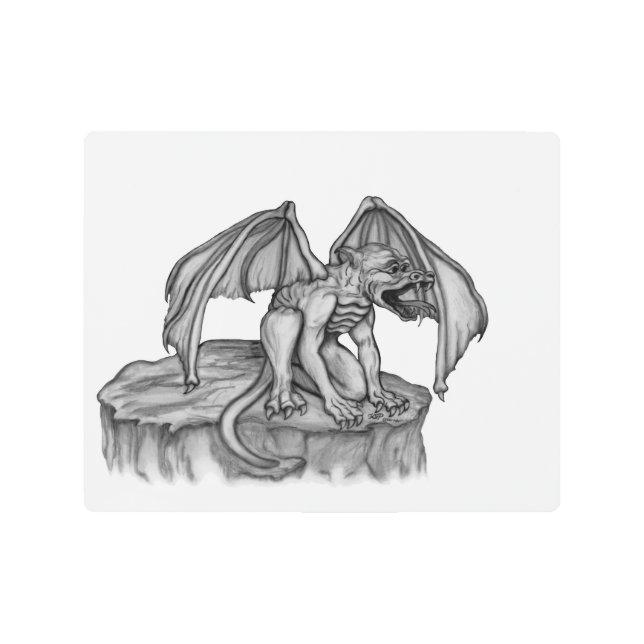 Impresión En Metal Golem Gargoyle (Anverso)