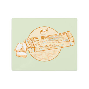 Impresión En Metal Goma de chicle aromatizado con sardina