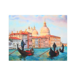 Impresión En Metal Góndolas de Venecia