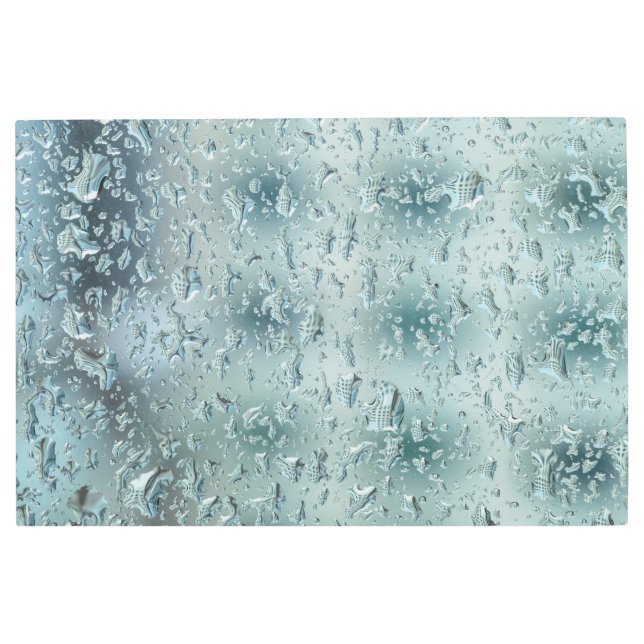 Impresión En Metal Gotas de lluvia en Glass Wintdow (Anverso)