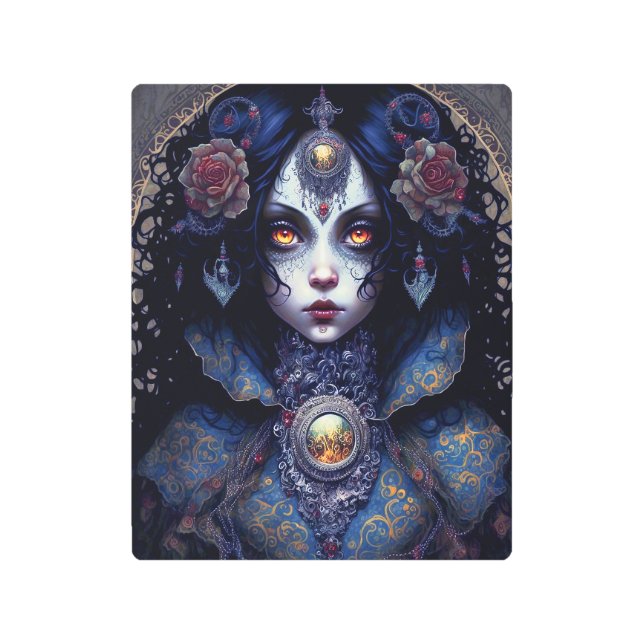 Impresión En Metal Gótico Lady Gothic Fantasy Art (Anverso)