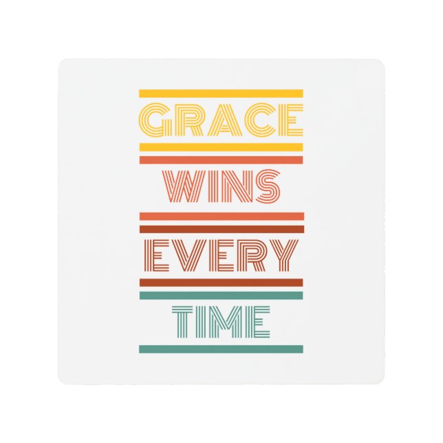 Impresión En Metal Grace gana cada vez (Anverso)
