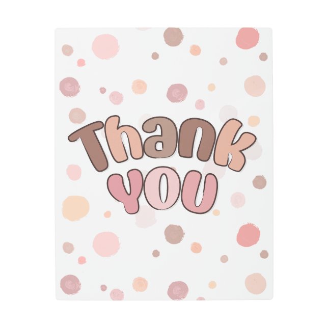 Impresión En Metal Gracias (Anverso)