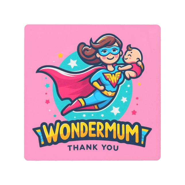 Impresión En Metal ¡Gracias Mamá! Camiseta (Anverso)