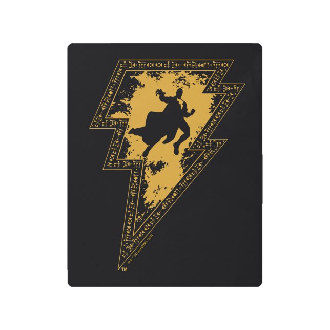 Impresión En Metal Gráfica de perno Lightning de Black Adam con probl (Anverso)