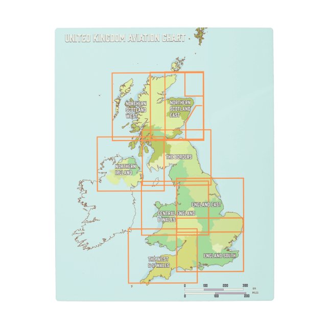 Impresión En Metal Gráfico de aviación del Reino Unido (Anverso)