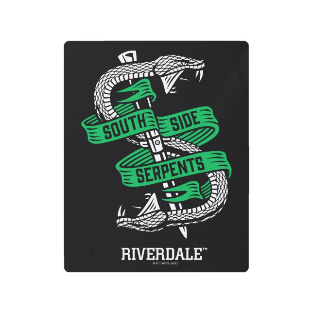 Impresión En Metal Gráfico de serpientes del lado sur (Anverso)