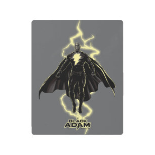 Impresión En Metal Gráfico de silueta Black Adam Lightning